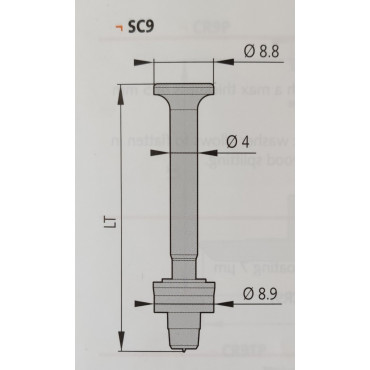 Дюбель-цвяхи по бетону, сталі, цеглі тип SС9 одиночні посилені 15 - 90 мм